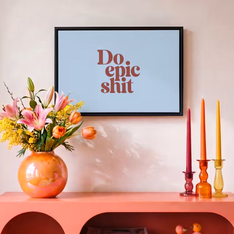 Canvas met lijst - Modern - Quote - Blauw — 4