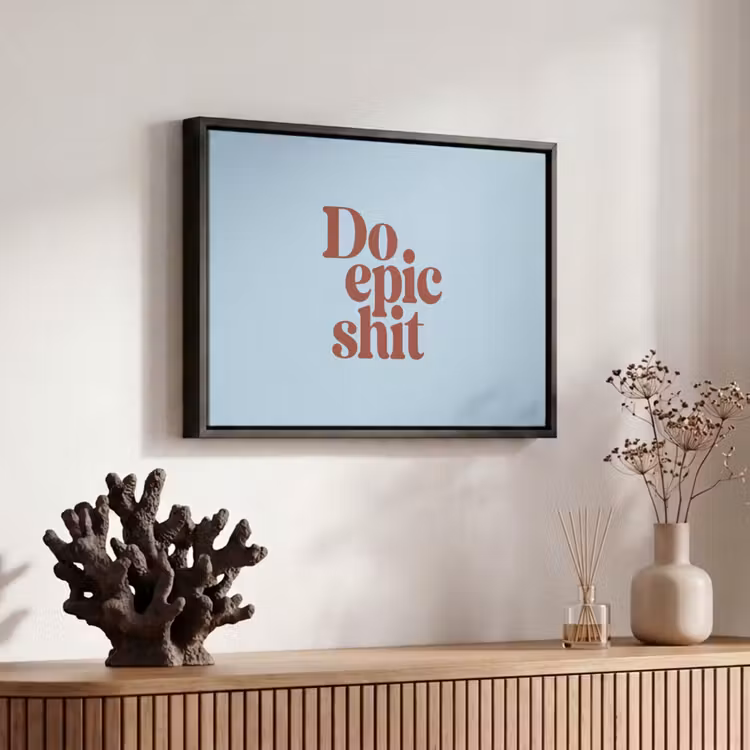 Canvas met lijst - Modern - Quote - Blauw — 6