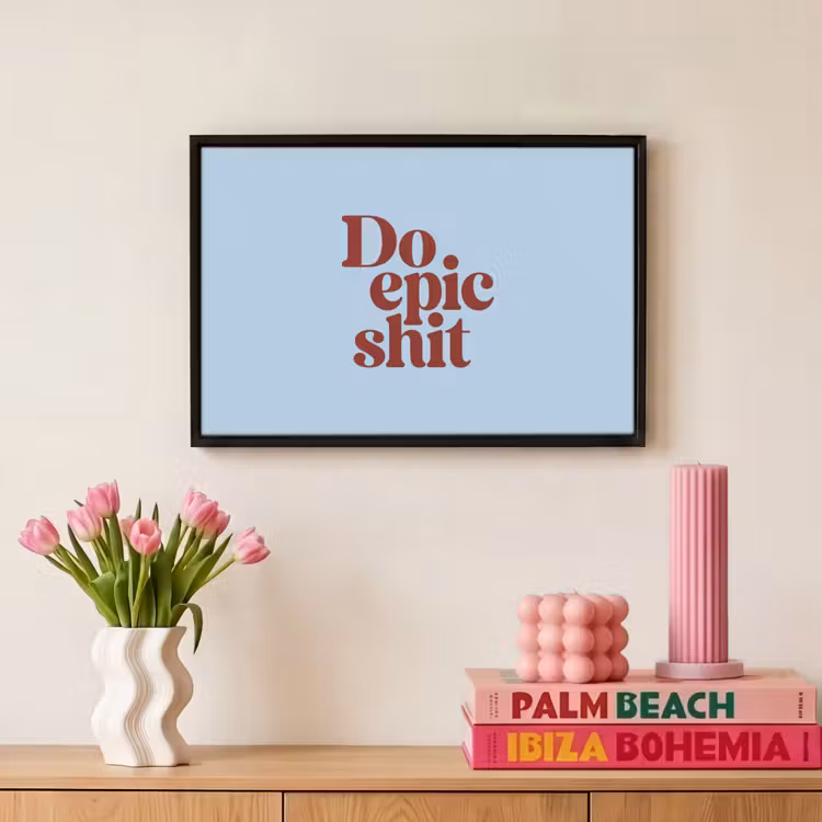 Canvas met lijst - Modern - Quote - Blauw — 8