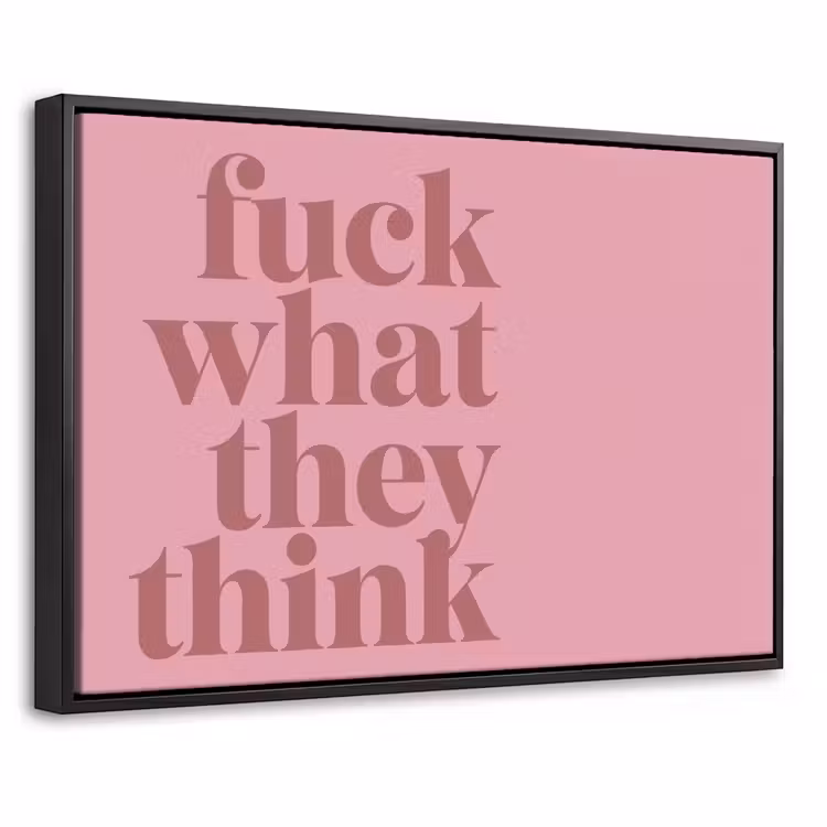 Canvas met lijst - Quote - Gedurfd - Roze — 1