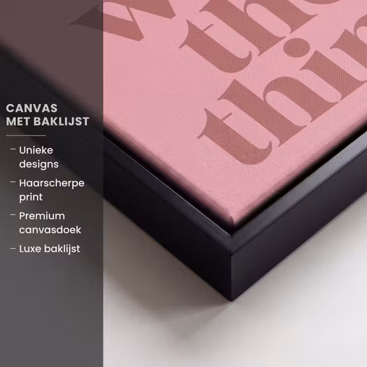 Canvas met lijst - Quote - Gedurfd - Roze — 5
