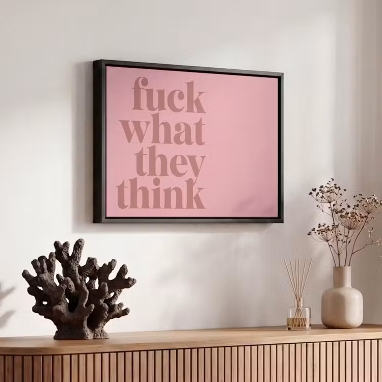 Canvas met lijst - Quote - Gedurfd - Roze — 6