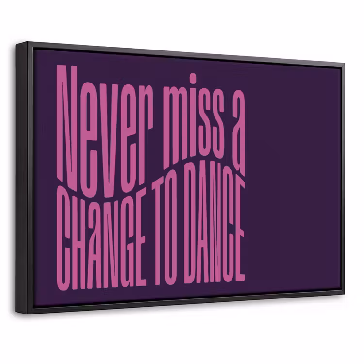 Canvas met lijst - Tekst - Dansen - Paars — 1