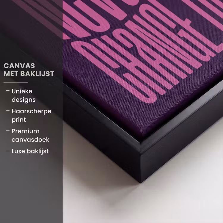 Canvas met lijst - Tekst - Dansen - Paars — 5