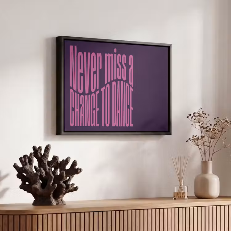 Canvas met lijst - Tekst - Dansen - Paars — 6