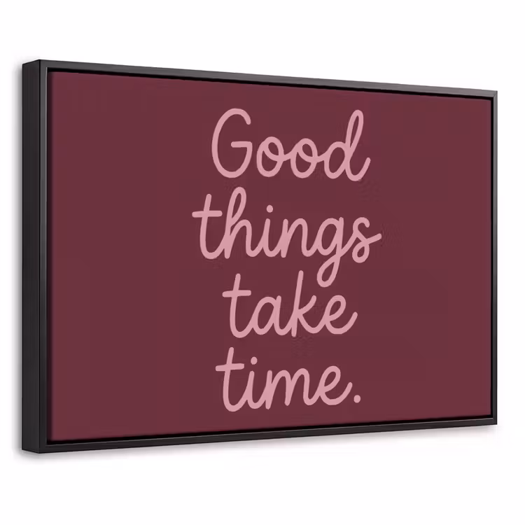 Canvas met lijst - Tekst - Positief - Rood — 1