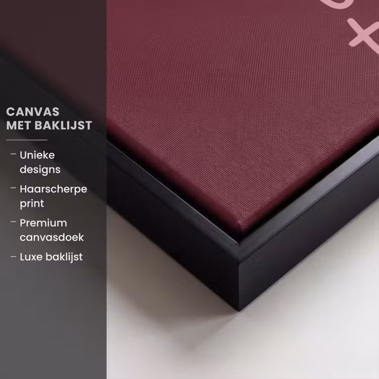 Canvas met lijst - Tekst - Positief - Rood — 5