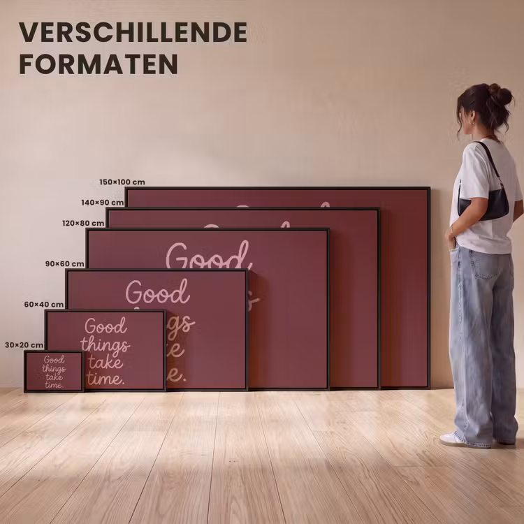 Canvas met lijst - Tekst - Positief - Rood — 7