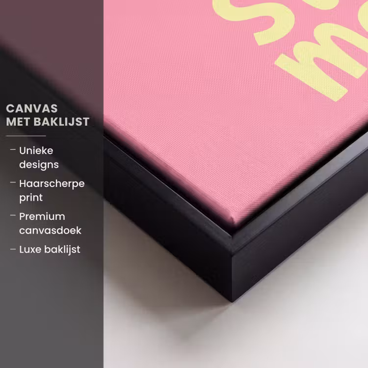 Canvas met lijst - Tekst - Stress - Roze — 5