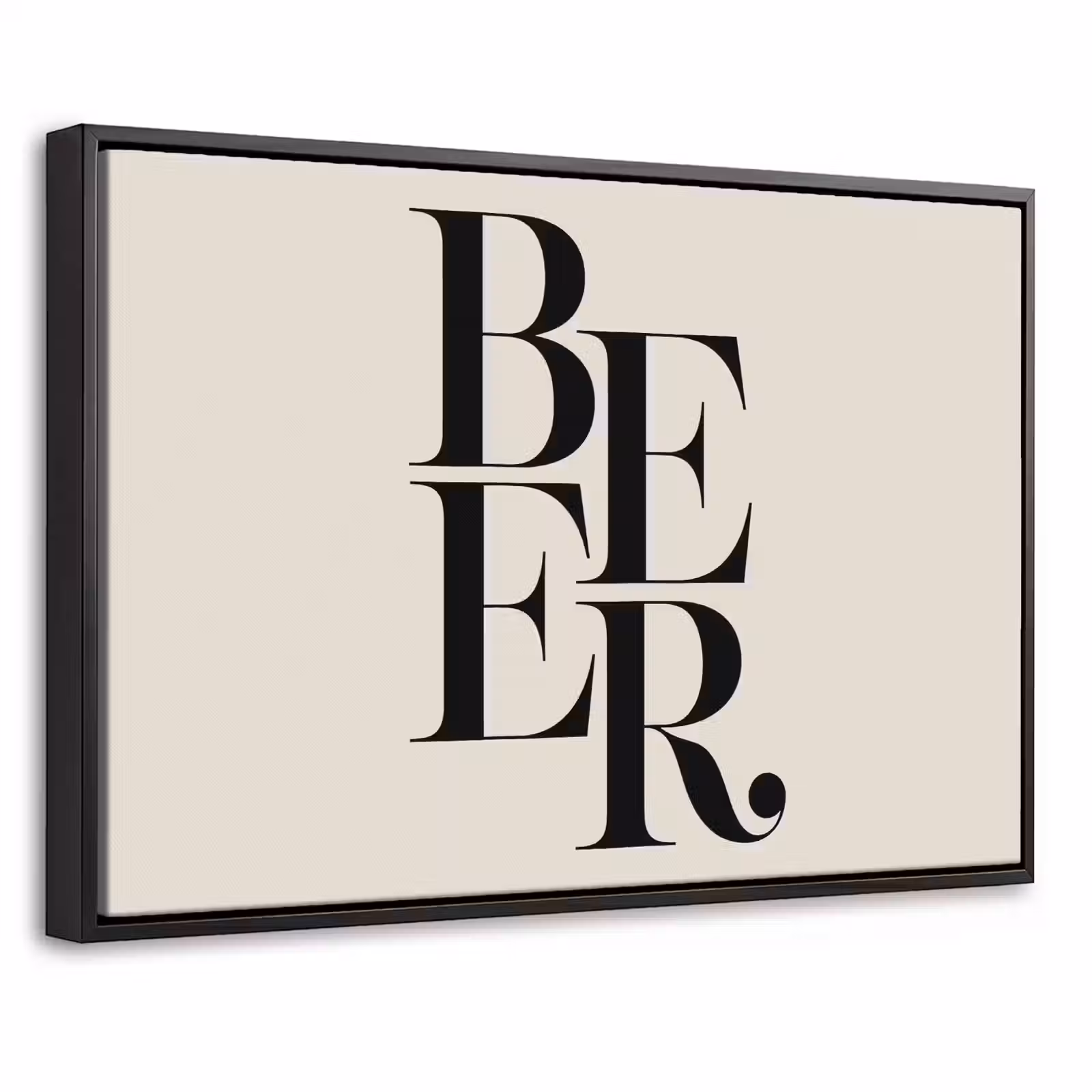 Canvas met lijst - Beer - Minimalistisch - Beige — 1
