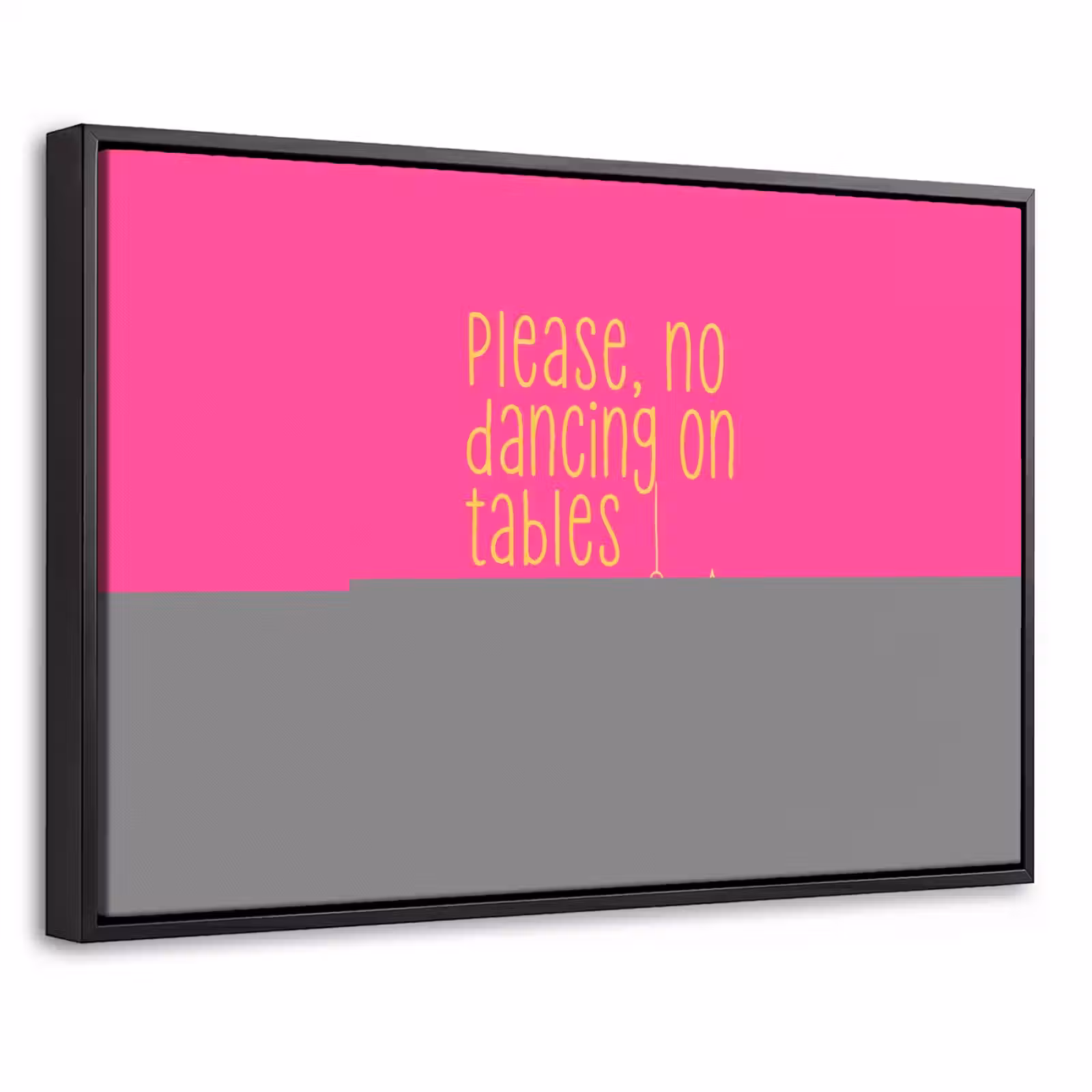 Canvas met lijst - Discobal - Quote - Dancing - Roze — 1