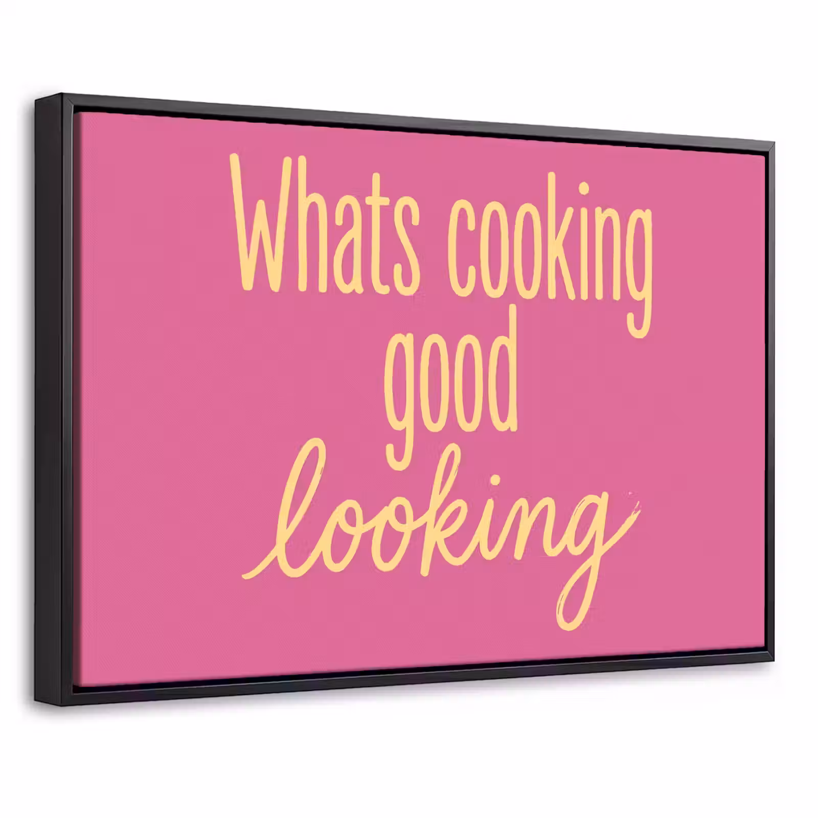 Canvas met lijst - Quote - Cooking - Roze — 1