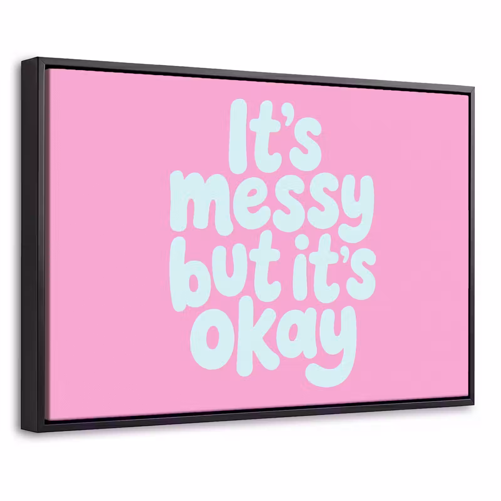 Canvas met lijst - Quote - Modern - Roze — 1
