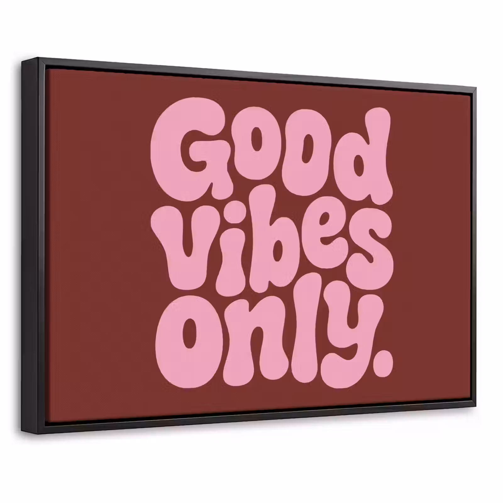 Canvas met lijst - Quote - Positief - Rood — 1