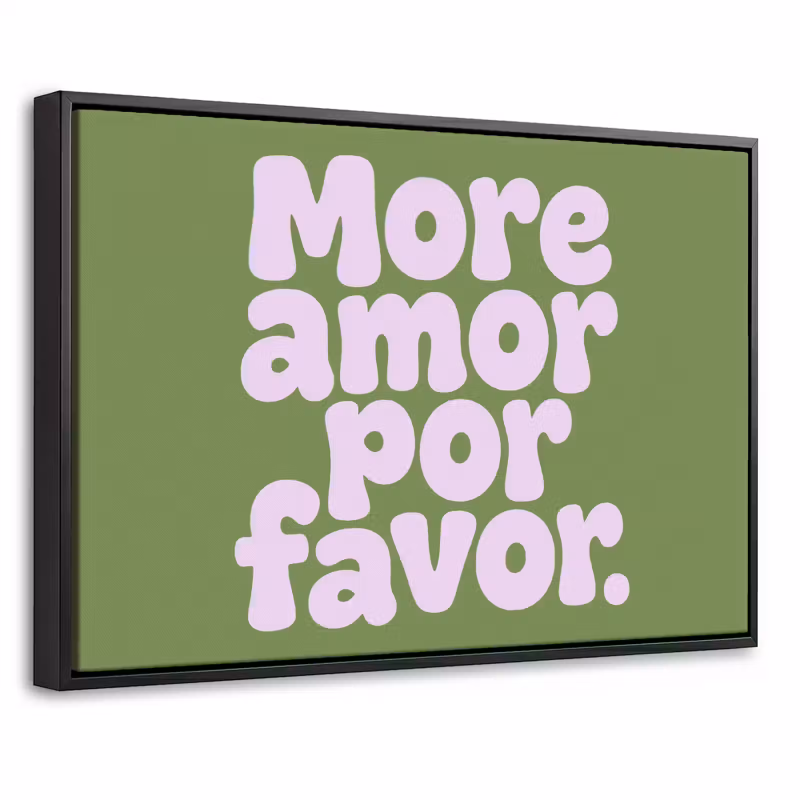 Canvas met lijst - Tekst - Groovy - Groen — 1