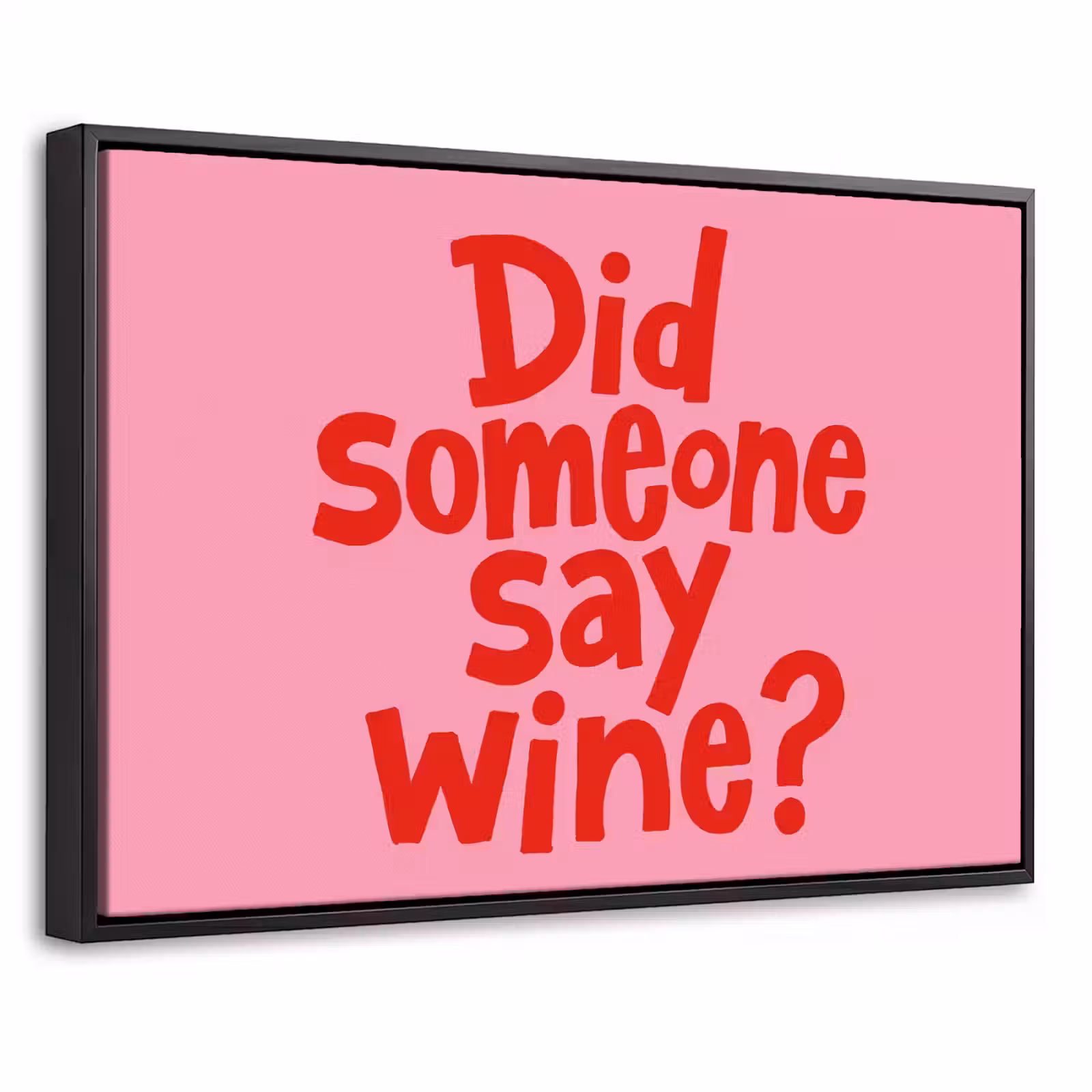 Canvas met lijst - Wine - Rood - Quote — 1
