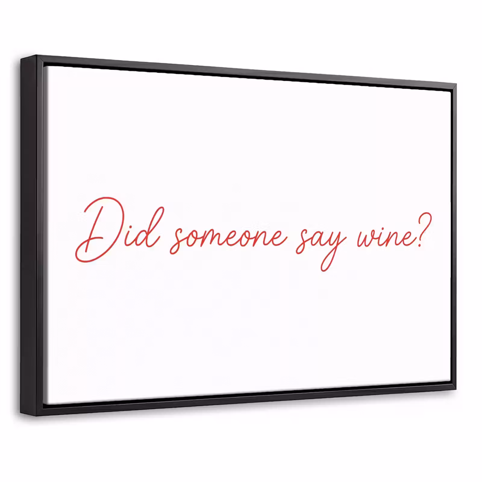 Canvas met lijst - Wine - Rood - Quote - Sierlijk — 1