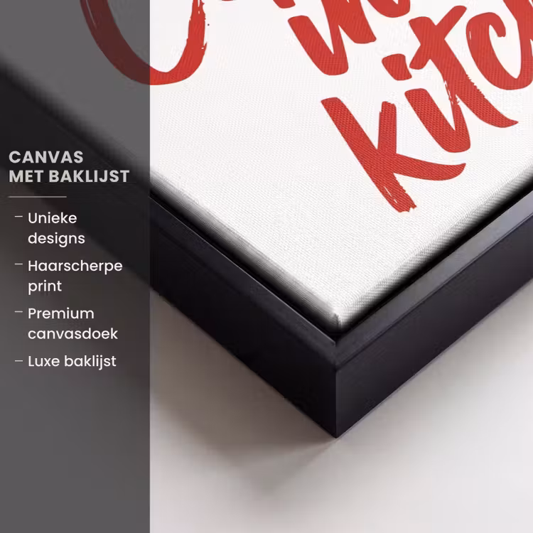 Canvas met lijst - Chef - Kitchen - Quote - Rood — 5
