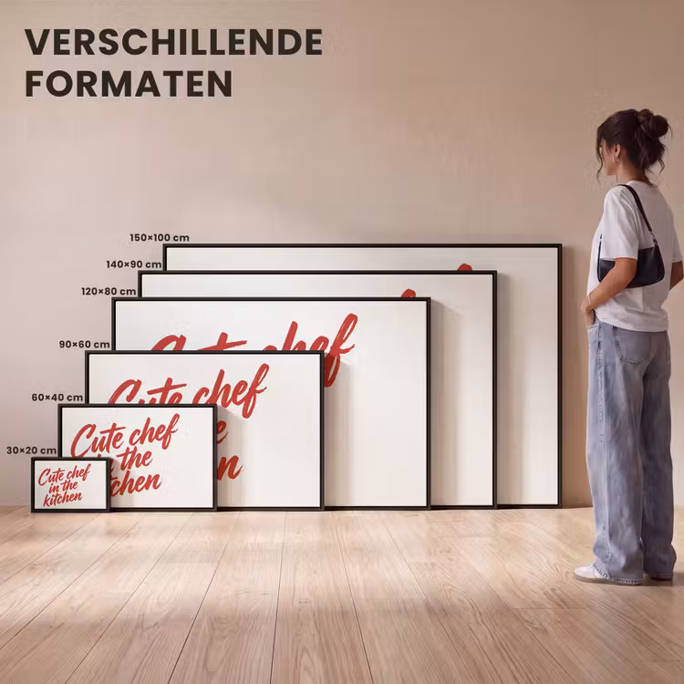 Canvas met lijst - Chef - Kitchen - Quote - Rood — 7