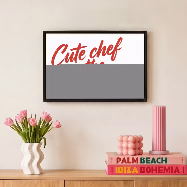 Canvas met lijst - Chef - Kitchen - Quote - Rood — 8