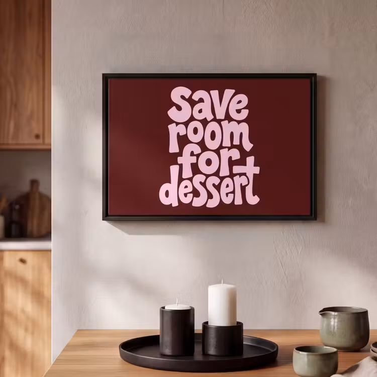 Canvas met lijst - Dessert - Quote - Bordeaux — 2