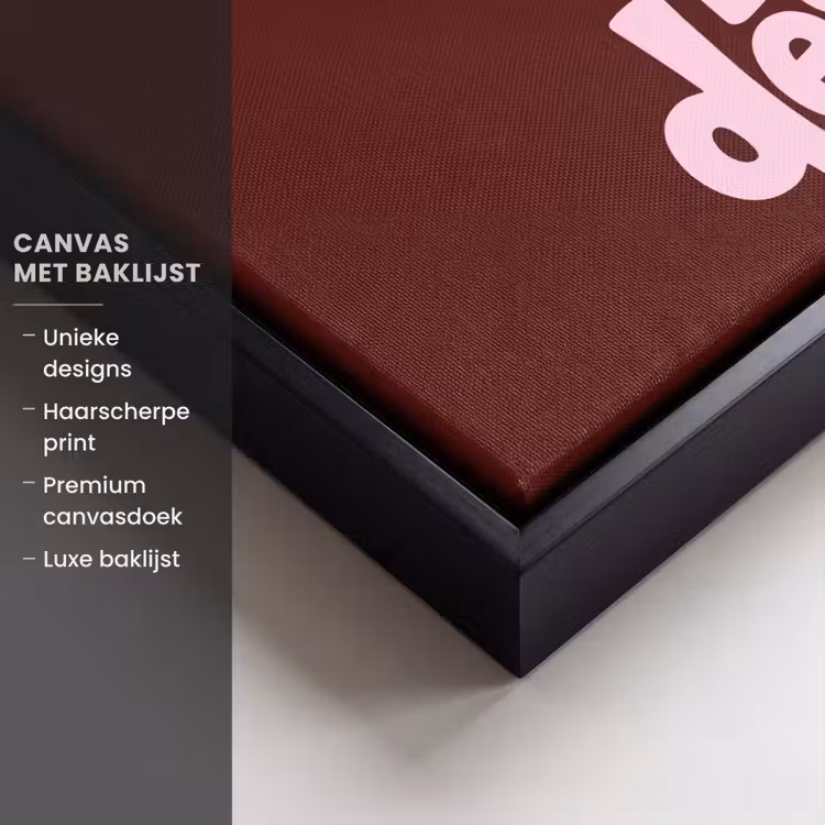 Canvas met lijst - Dessert - Quote - Bordeaux — 5
