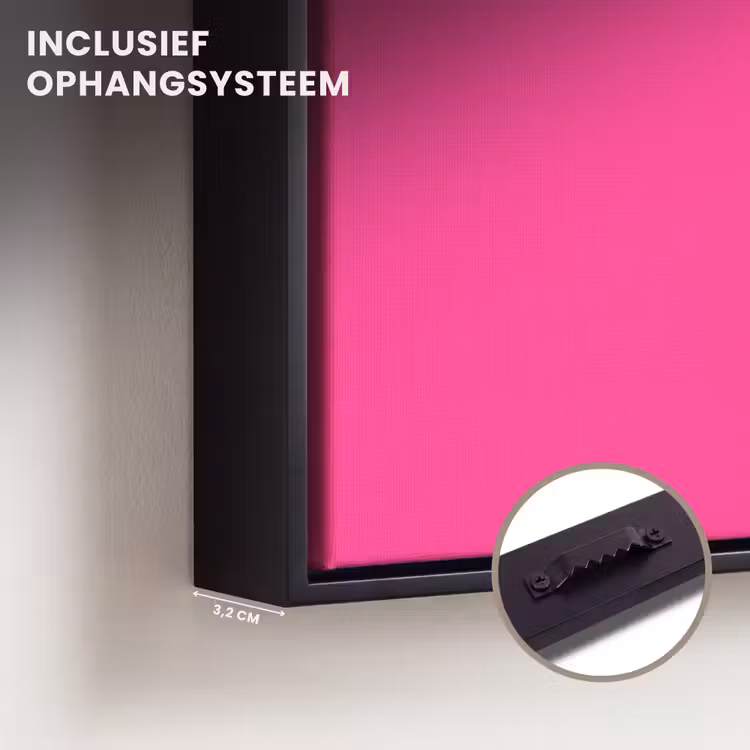 Canvas met lijst - Discobal - Quote - Dancing - Roze — 3
