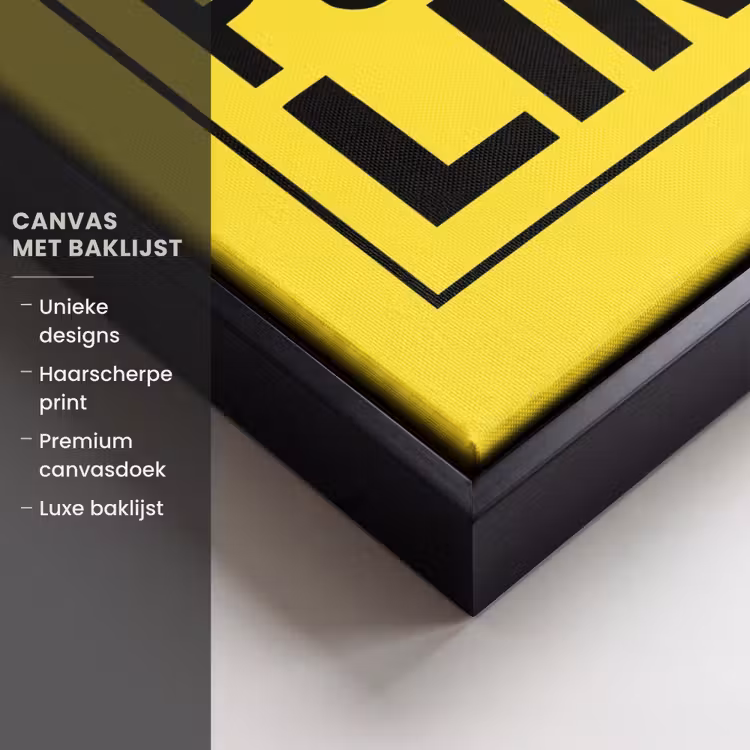 Canvas met lijst - LIMITS - Geel - Quote — 5