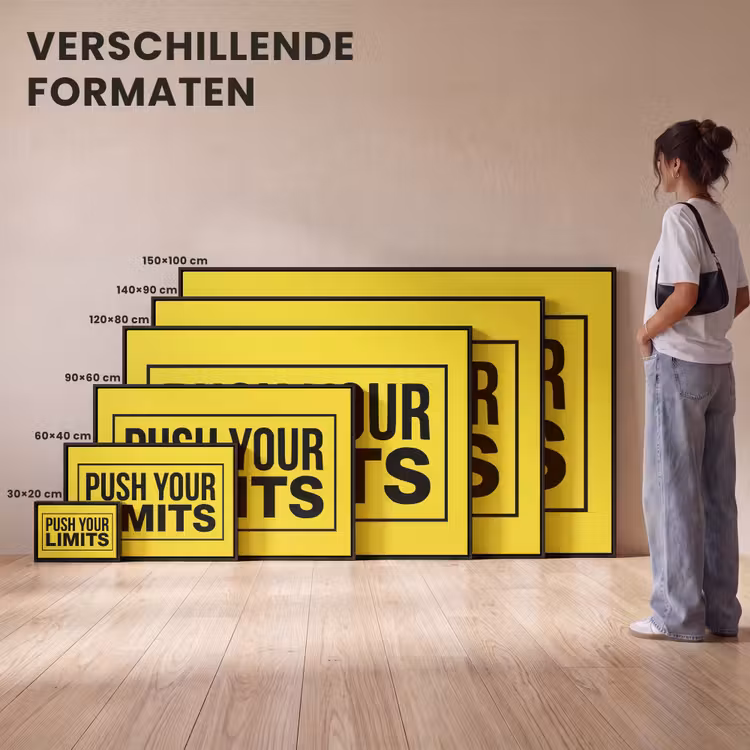 Canvas met lijst - LIMITS - Geel - Quote — 7