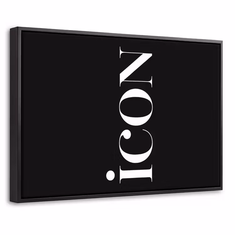 Canvas met lijst - Modern - Woord - Zwart — 1