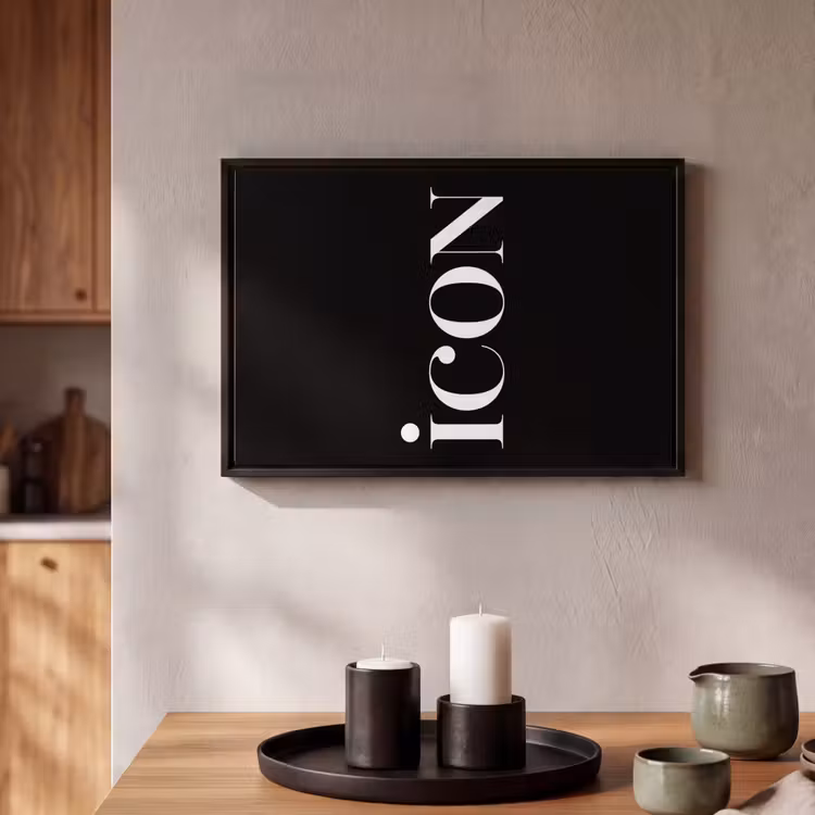 Canvas met lijst - Modern - Woord - Zwart — 2