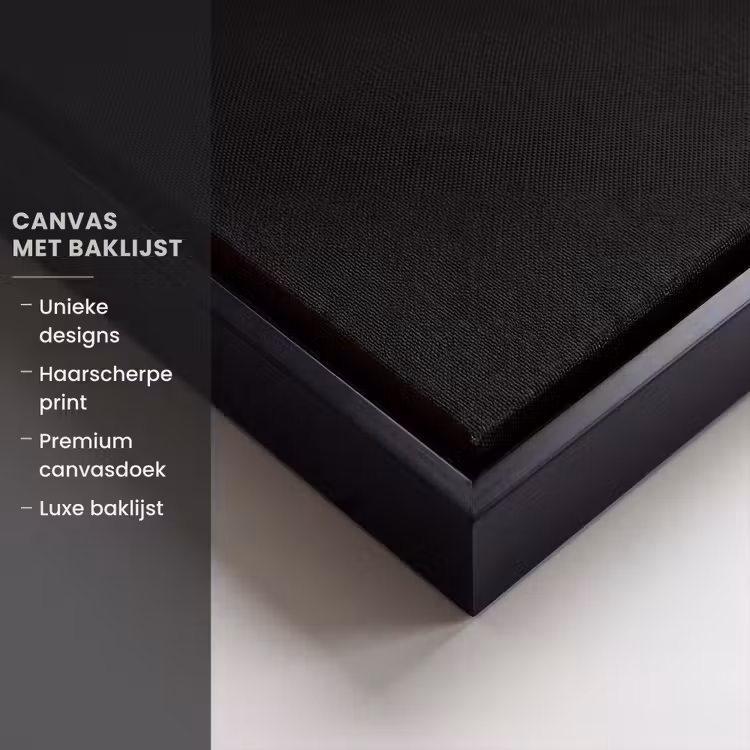 Canvas met lijst - Modern - Woord - Zwart — 5