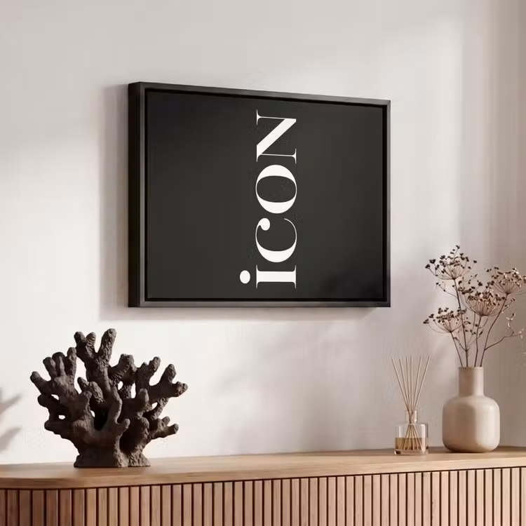Canvas met lijst - Modern - Woord - Zwart — 6
