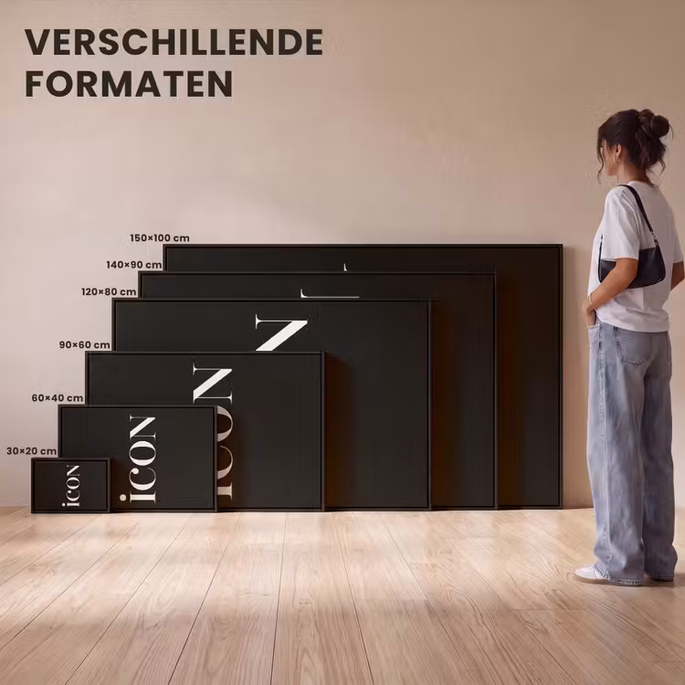 Canvas met lijst - Modern - Woord - Zwart — 7