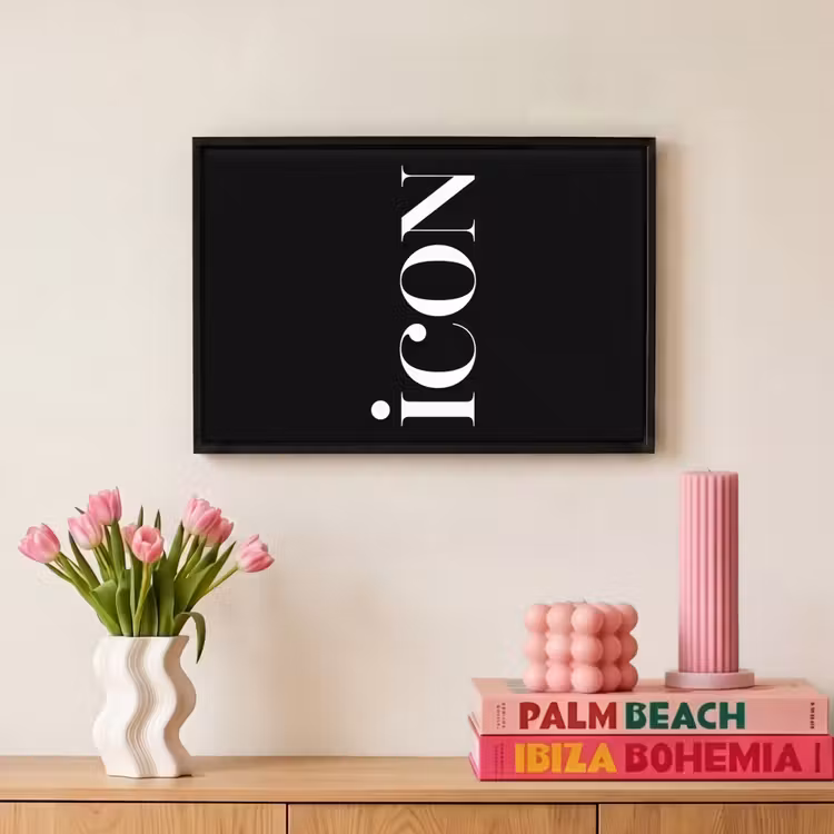 Canvas met lijst - Modern - Woord - Zwart — 8
