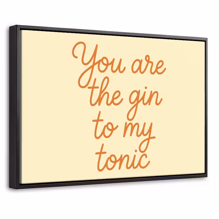 Canvas met lijst - Oranje - Quote - Tonic — 1