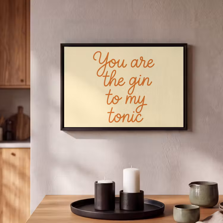Canvas met lijst - Oranje - Quote - Tonic — 2