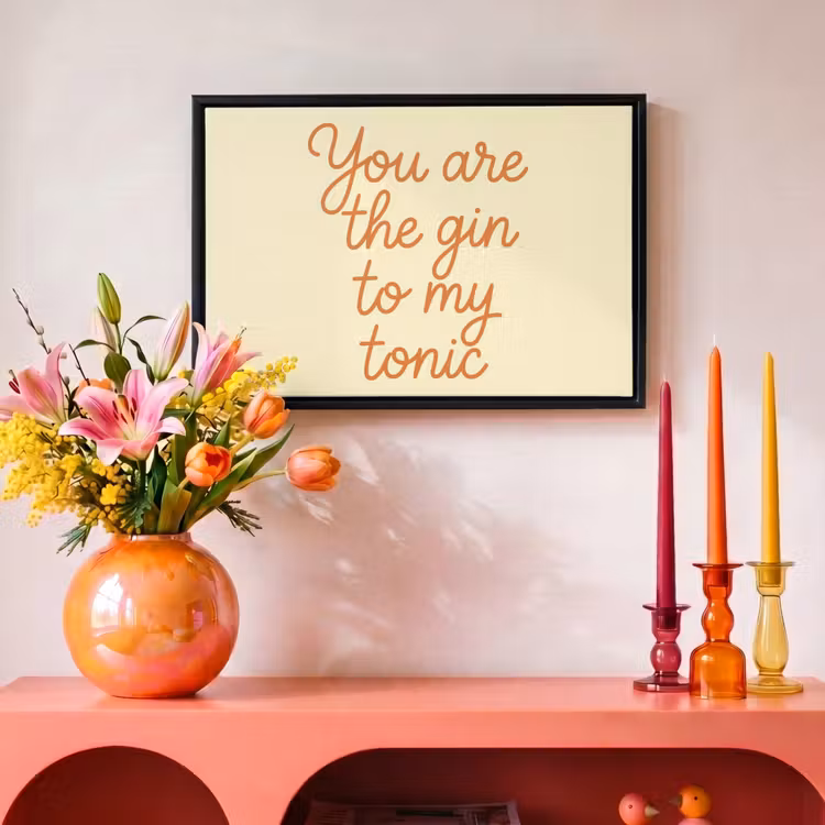Canvas met lijst - Oranje - Quote - Tonic — 4