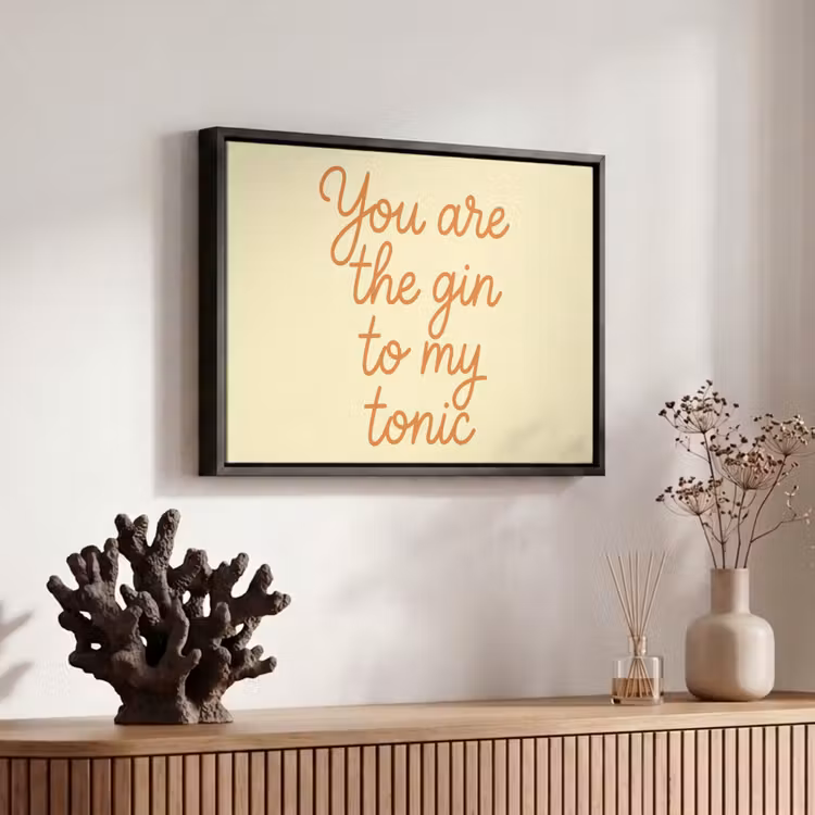 Canvas met lijst - Oranje - Quote - Tonic — 6