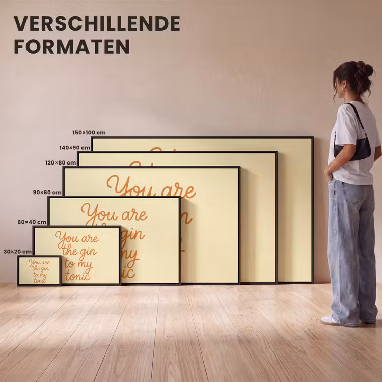 Canvas met lijst - Oranje - Quote - Tonic — 7