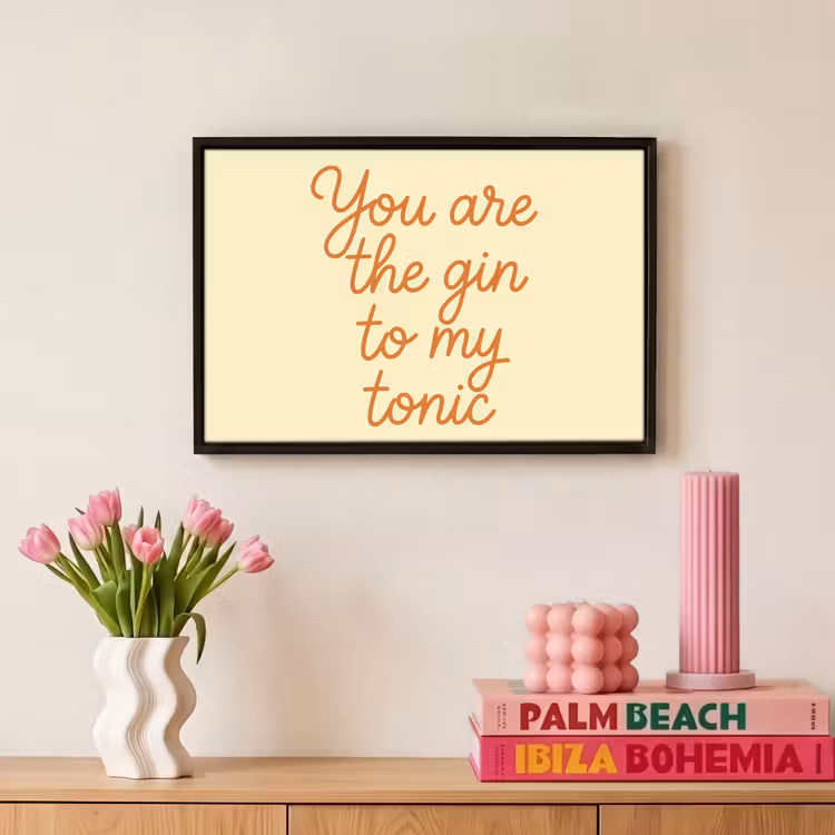Canvas met lijst - Oranje - Quote - Tonic — 8