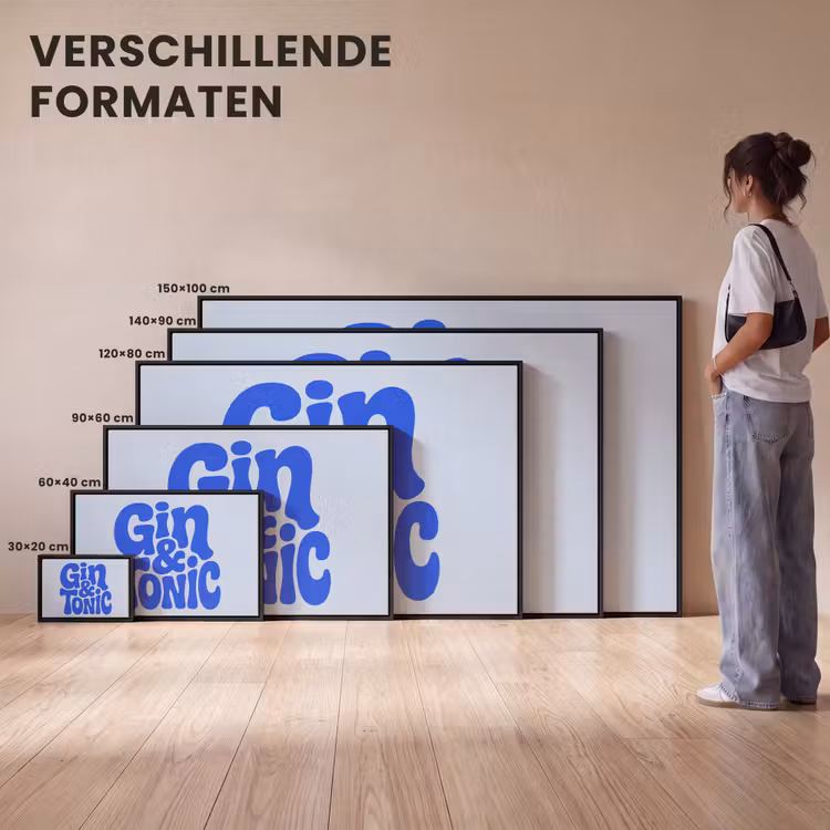 Canvas met lijst - Quote - Blauw - Gin - Tonic — 7