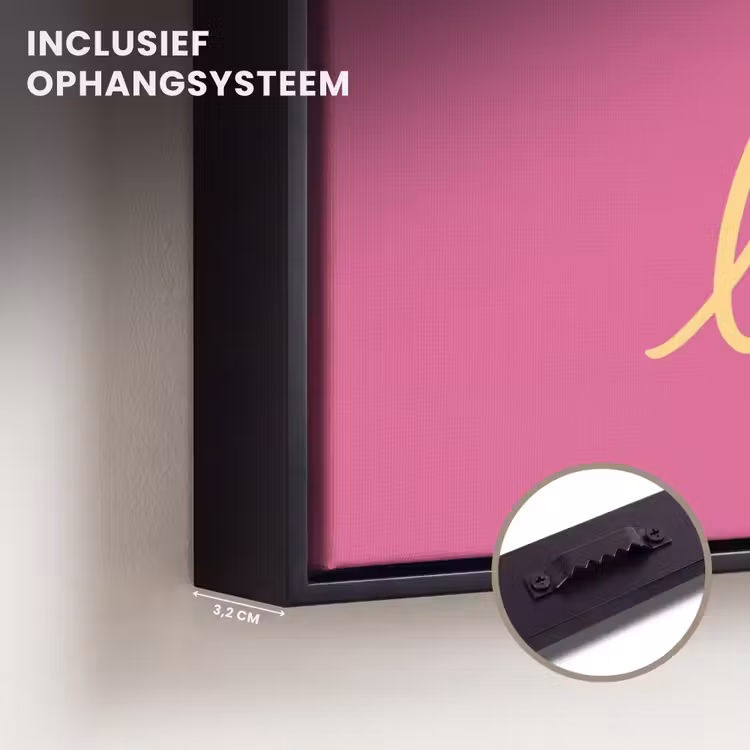 Canvas met lijst - Quote - Cooking - Roze — 3