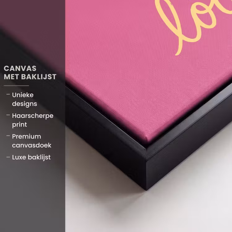 Canvas met lijst - Quote - Cooking - Roze — 5