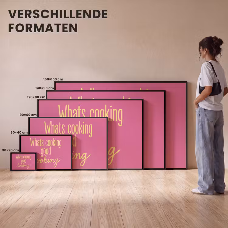 Canvas met lijst - Quote - Cooking - Roze — 7