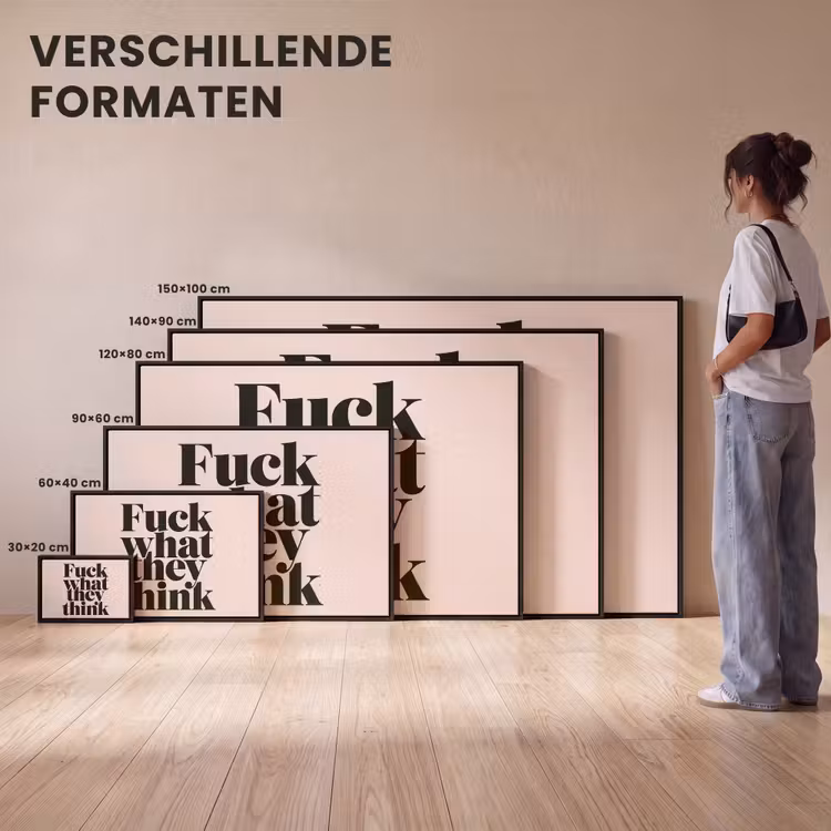 Canvas met lijst - Quote - Krachtig - Roze — 7