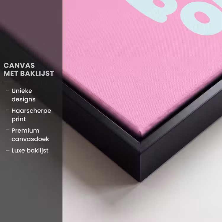 Canvas met lijst - Quote - Modern - Roze — 5