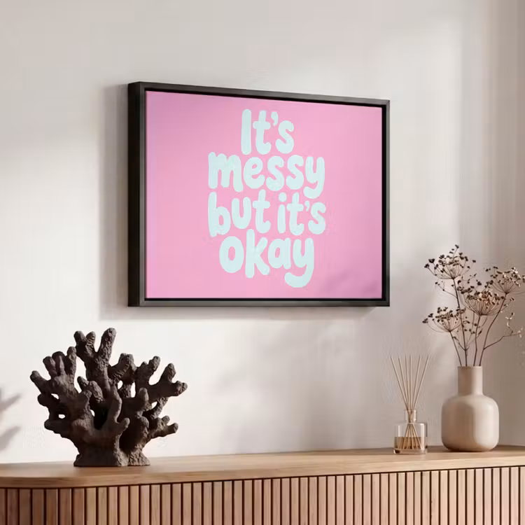 Canvas met lijst - Quote - Modern - Roze — 6