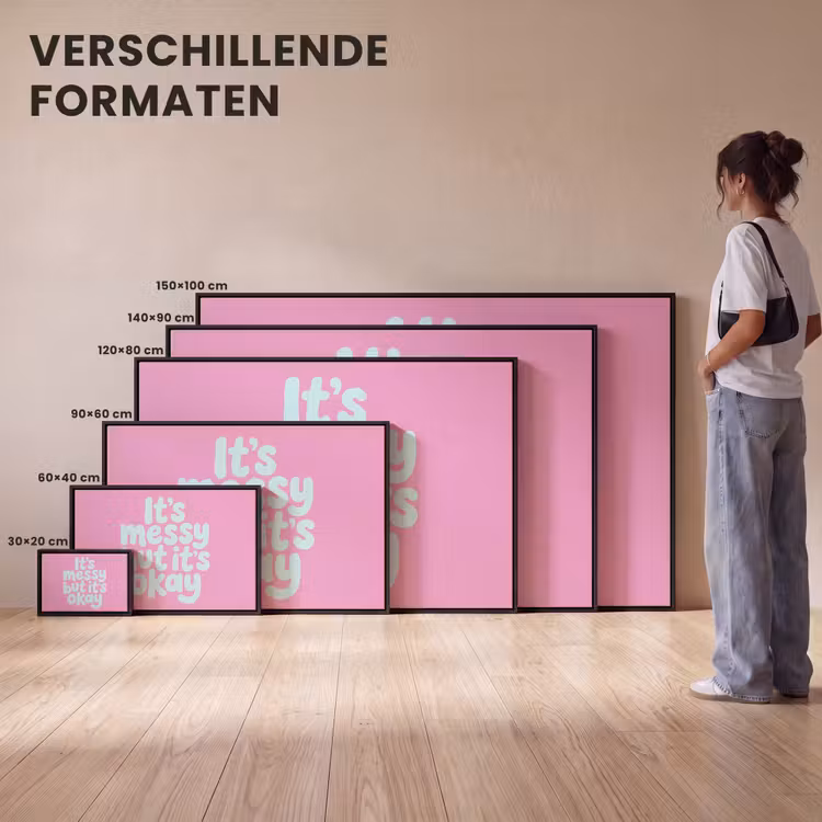 Canvas met lijst - Quote - Modern - Roze — 7
