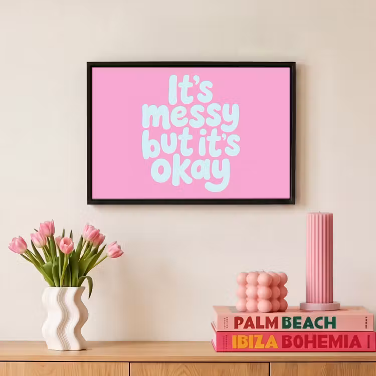Canvas met lijst - Quote - Modern - Roze — 8